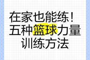 篮球新人如何在家中进行有效训练:从基础到进阶的全面指南